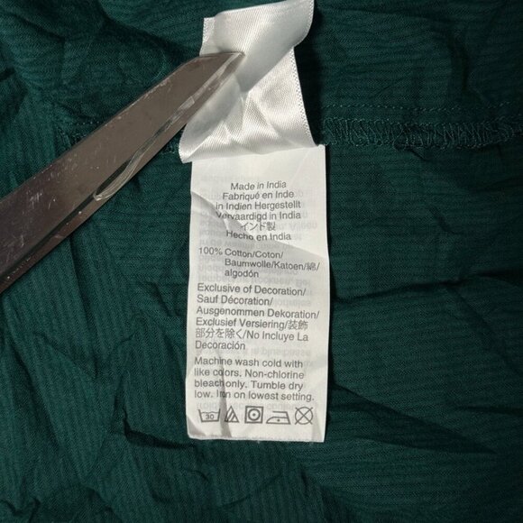 J. Crew Dark Spruce Ruffle Sleeve Embroidered Eyelet Blouse AR971 - Picture 10 of 14